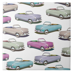 Niedliches Vintages Oldtimer-Muster Fliese