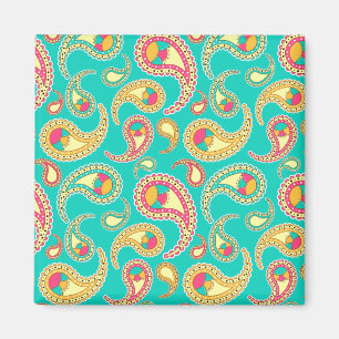 Niedliches Vintages Paisley-Muster Magnet