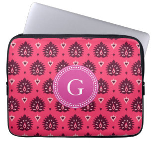 Niedliches Vintages rosarotes girly ikat Stammes- Laptopschutzhülle