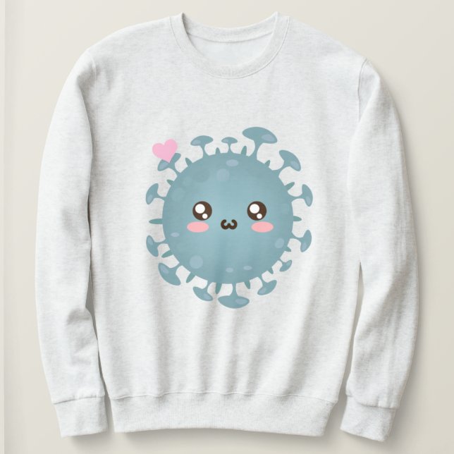 Niedliches Virus Sweatshirt (Design vorne)