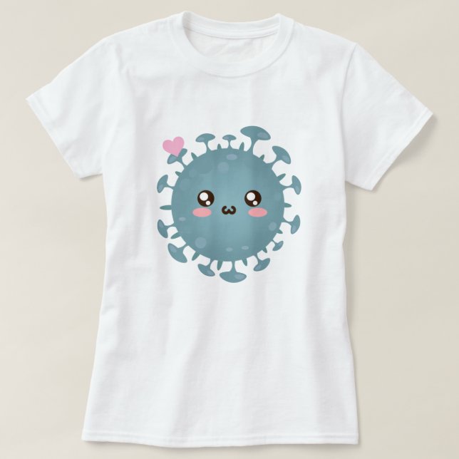 Niedliches Virus T-Shirt (Design vorne)