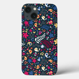 niedliches Vogel- und Blumenmuster Case-Mate iPhone Hülle