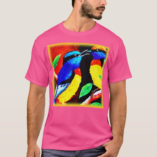 Niedliches Vogelpaar. Jetzt kaufen T-Shirt (Vorderseite)