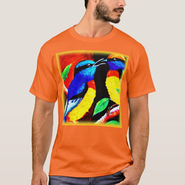 Niedliches Vogelpaar. Jetzt kaufen T-Shirt (Vorderseite)