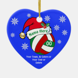 Niedliches Volleyball-Weihnachten verziert Keramikornament
