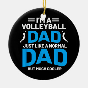Niedliches Volleyballgeschenk für Väter und Männer Keramik Ornament