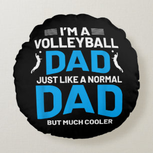 Niedliches Volleyballgeschenk für Väter und Männer Rundes Kissen