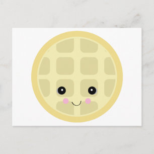 niedliches Waffel Postkarte