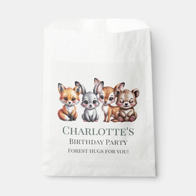 Niedliches Wald-Kid-Party Geschenktütchen (Vorderseite)