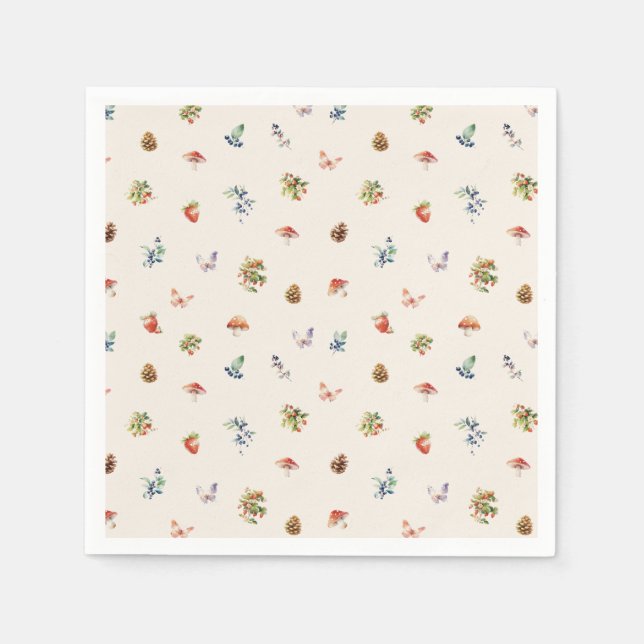 Niedliches Walderlebnis Muster Kinderdusche Serviette (Vorderseite)