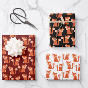 Niedliches Waldforstmuster Geschenkpapier Set