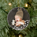 Niedliches Waldtier Baby 1. Weihnachtsfest Foto Keramik Ornament<br><div class="desc">Niedliches Waldtier Baby 1. Weihnachtsfest Foto</div>
