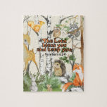 Niedliches Waldtierbuch Jigsaw Puzzle<br><div class="desc">Jigsaw Puzzle mit Segen aus der Schrift "Der Herr segne dich und behalt dich" und niedliche Aquarellwaldtiere. Christliches Geschenk für ein Kind für jeden Anlass.</div>