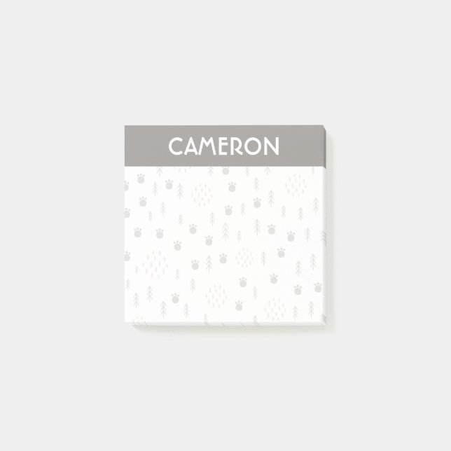 Niedliches Waldtiermuster Post-it Klebezettel (Vorderseite)