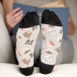 Niedliches Waldtiermuster Socken