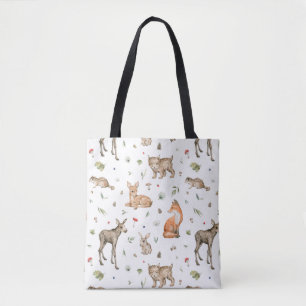 Niedliches Waldtiermuster Tasche