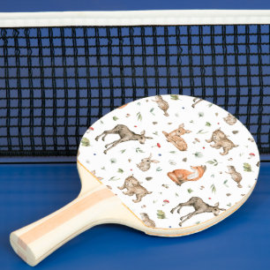 Niedliches Waldtiermuster Tischtennis Schläger