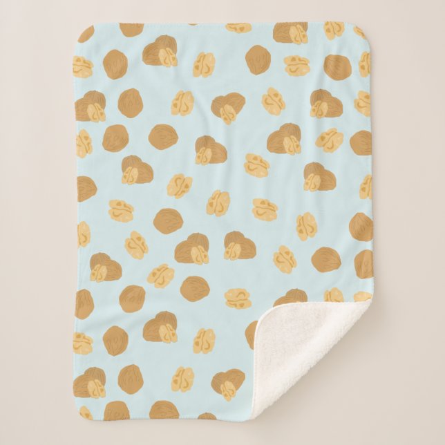 Niedliches Walnussmantelmuster Sherpadecke (Vorderseite)