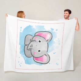 Niedliches Wasserfarbenbaby Fleecedecke