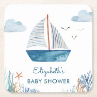 Niedliches Wasserfarbenboot Kinderdusche