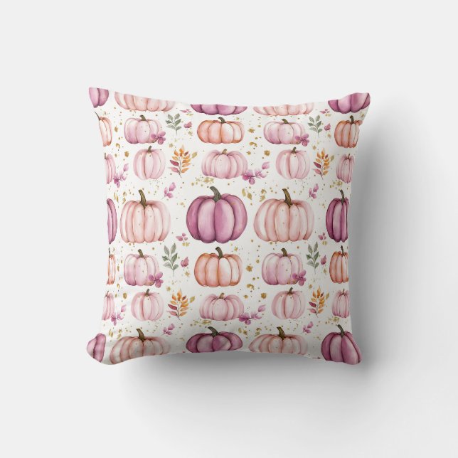 Niedliches Wasserfarbenfallpumpenmuster Kissen (Vorderseite)