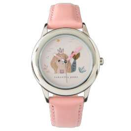 Niedliches Wasserfarbenmagazin Armbanduhr