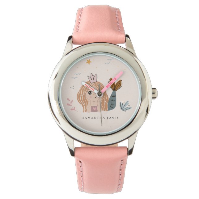 Niedliches Wasserfarbenmagazin Armbanduhr (Vorderseite)