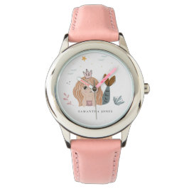 Niedliches Wasserfarbenmagazin Armbanduhr