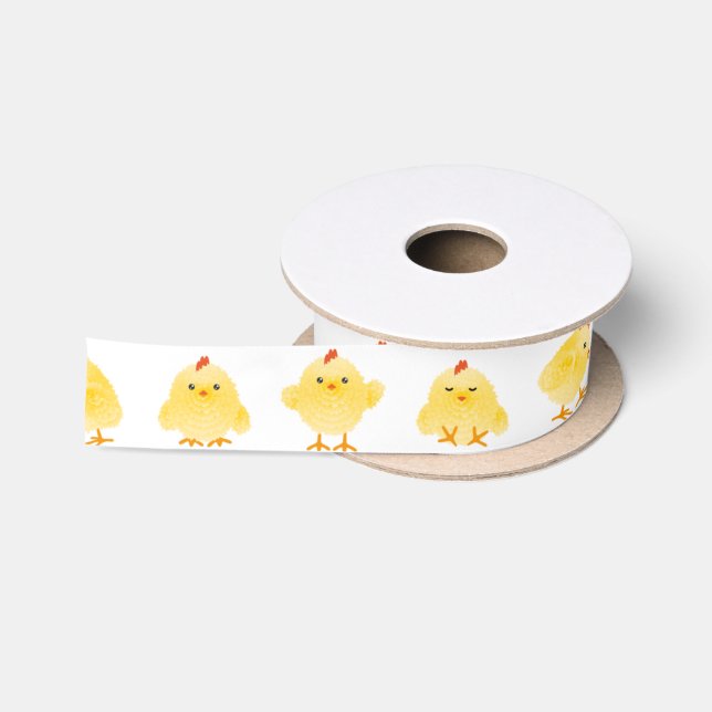 Niedliches Wasserfarbenmuster Satinband (Spule)
