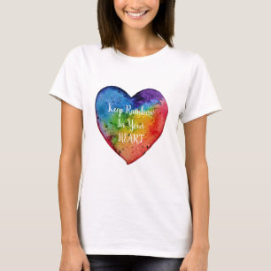 Niedliches Wasserfarbenstrahlherz T-Shirt