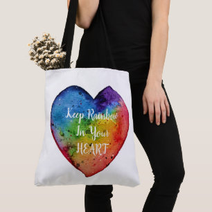 Niedliches Wasserfarbenstrahlherz Tasche
