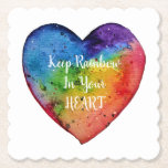 Niedliches Wasserfarbenstrahlherz Untersetzer<br><div class="desc">Liebe ist bunt,  fühlt sich manchmal wie Regenbogen an. Dieses niedliche Regenbogenherz wurde für Regenbogenliebhaber entwickelt. Kann ein perfektes Geschenk für jeden sein. Einfach mit verschiedenen Hintergrundfarben,  Wörtern oder einfach genießen,  wie es ist. :</div>