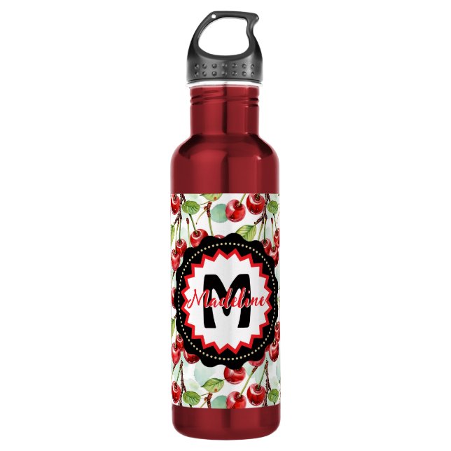 Niedliches Wasserfarbkreuz Muster Personalisiert Edelstahlflasche (Vorderseite)