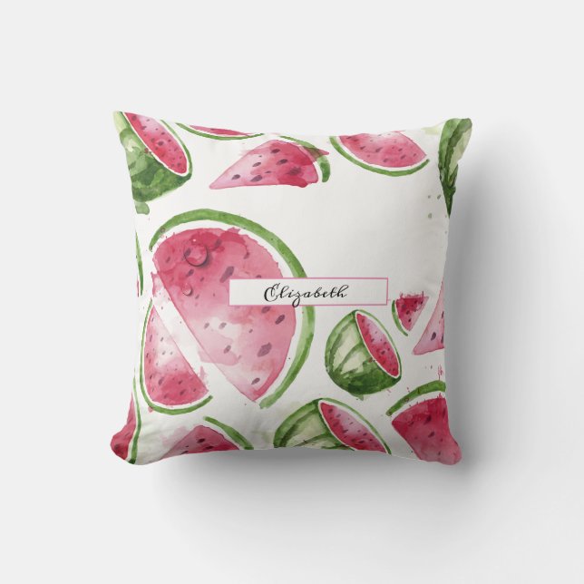 Niedliches Wassermelone Kissen (Vorderseite)