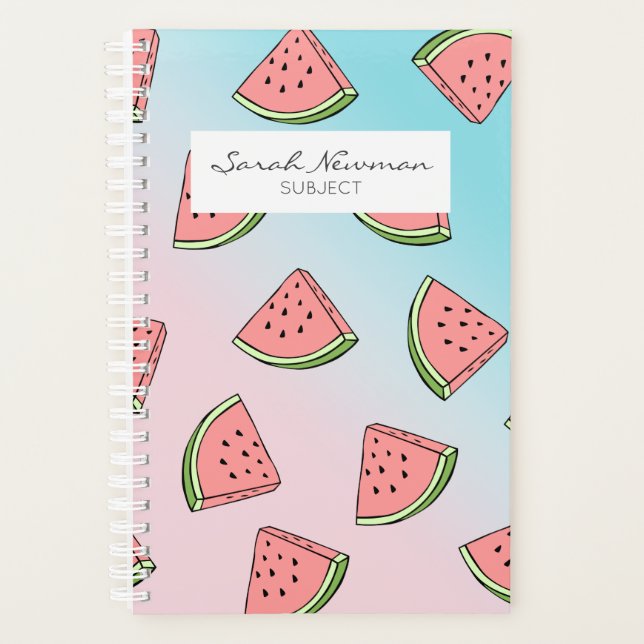 Niedliches Wassermelone-Muster pastellfarben pink  Planer (Vorderseite)