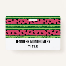 Niedliches Wassermelone Muster Pink & Green Ausweis