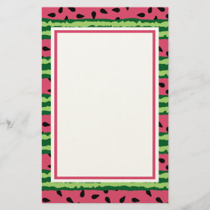 Niedliches Wassermelone Muster Pink & Green Briefpapier