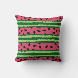 Niedliches Wassermelone Muster Pink & Green Kissen