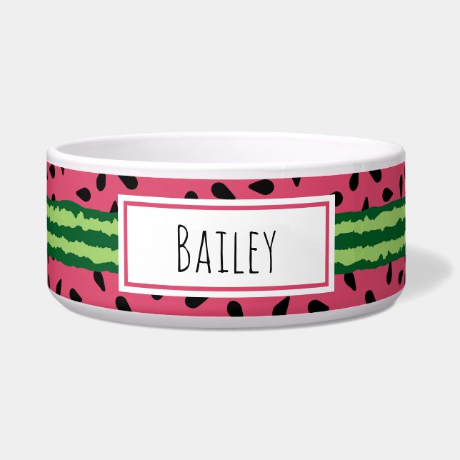 Niedliches Wassermelone Muster Pink & Green Napf (Vorderseite)
