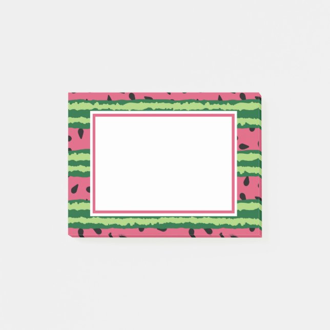 Niedliches Wassermelone Muster Pink & Green Post-it Klebezettel (Vorderseite)