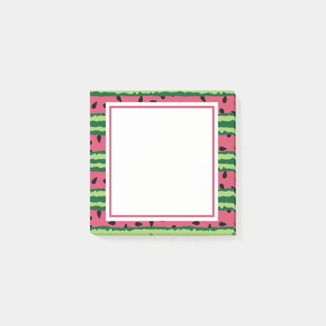 Niedliches Wassermelone Muster Pink & Green Post-it Klebezettel (Vorderseite)