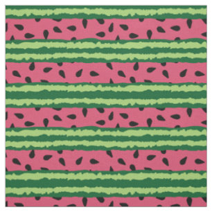 Niedliches Wassermelone Muster Pink & Green Stoff
