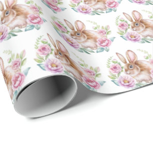 Niedliches Watecolor Blume Muster Geschenkpapier