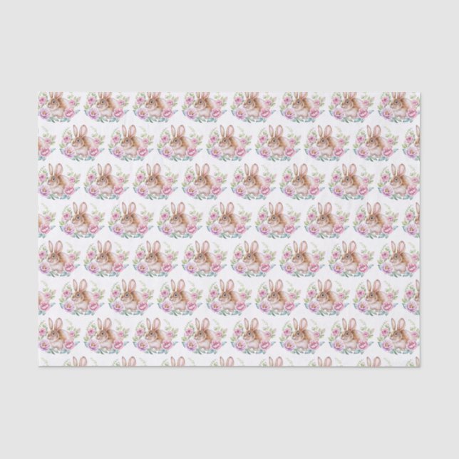Niedliches Watecolor Blume Muster Seidenpapier (Vorderseite)