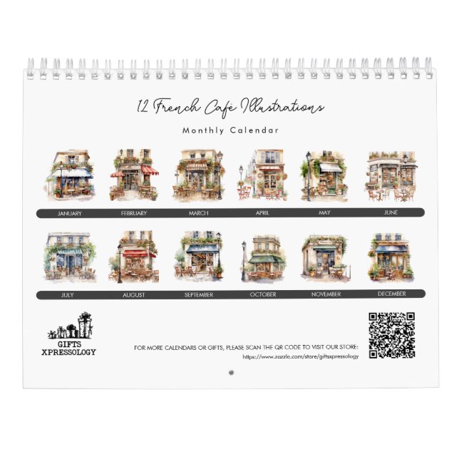 Niedliches Watercolor Kalender (Rückseite)