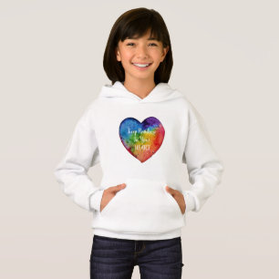 Niedliches Watercolor-Regenbogen-Herz Hoodie
