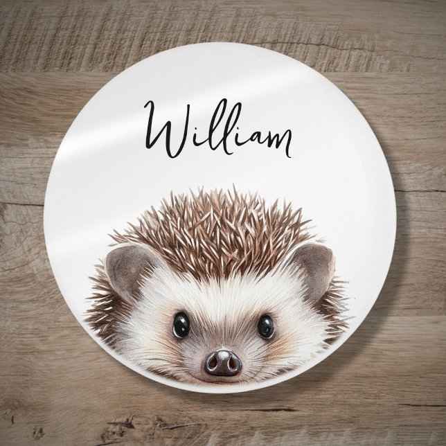 Niedliches Watercolor Woodland Igel Kinderzimmer R Keramikknauf (Cute Watercolor Woodland Hedgehog Nursery Room Ceramic Knob)