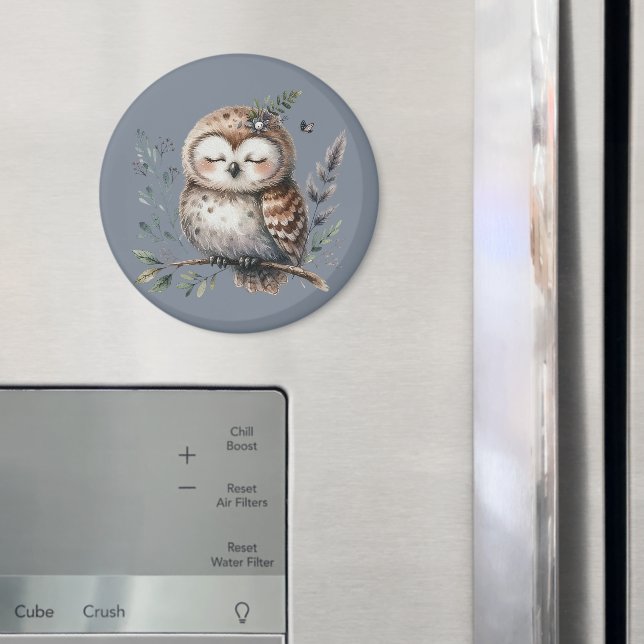 Niedliches Waterfarbe mit Blumenwaldstil Magnet (In Situ (Kühlschrank))
