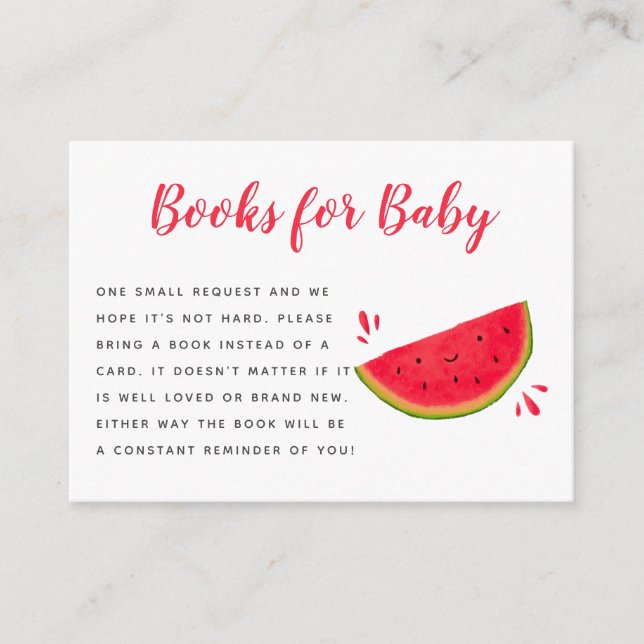Niedliches Watermelon Babydusche Anfrage Begleitkarte (Vorderseite)