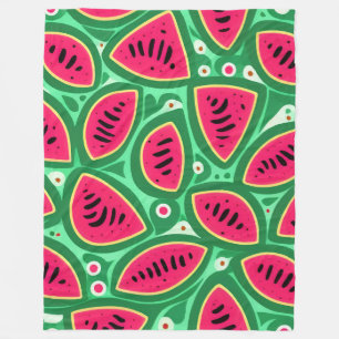 Niedliches Watermelon-Muster Fleecedecke